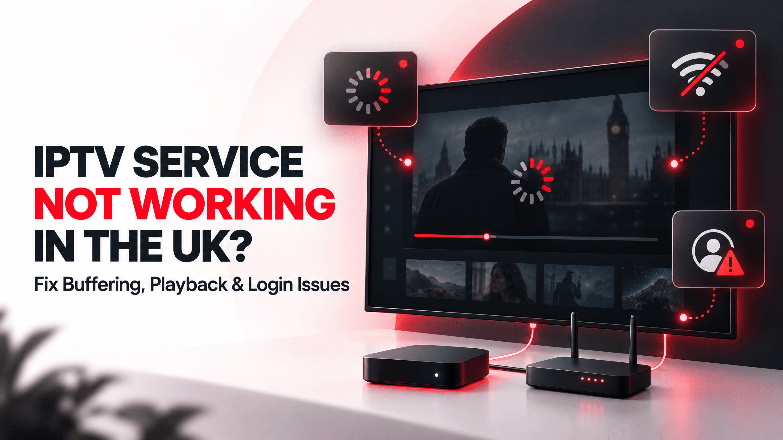 IPTV service not working in the UK: fix buffering, playback and login issues