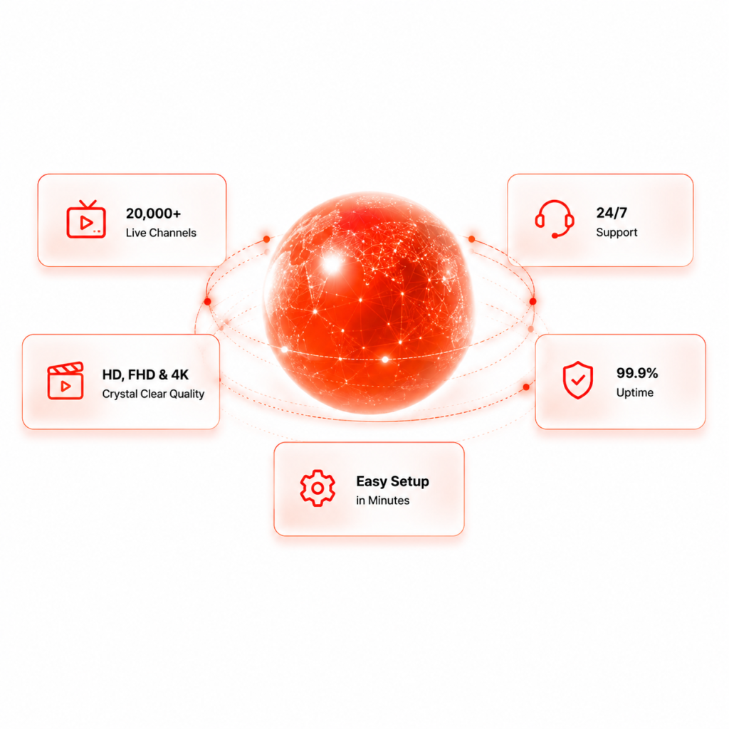Firestick IPTV UK 2026 with 20000 plus live channels HD FHD 4K streaming 24/7 support and 99.9 percent uptime